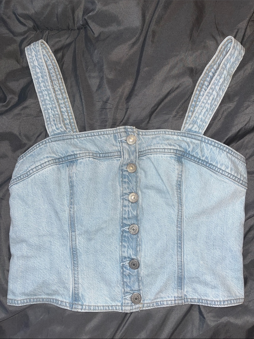 Levi's Light Blue Denim Corset Top